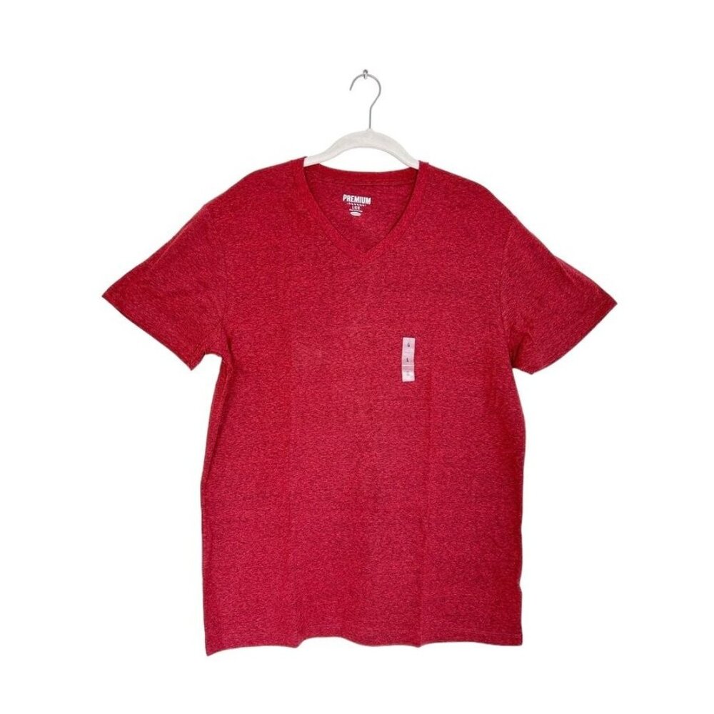 Old Navy Premium Men's Classic V-Neck Short Sleeve T-Shirt in Red - Sz L NWT